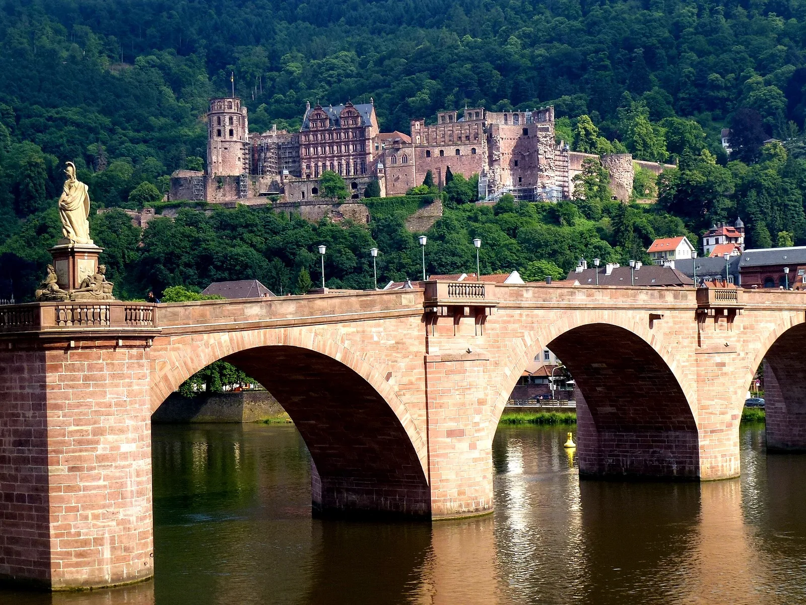 Alte Brücke und Schloss in Heidelberg