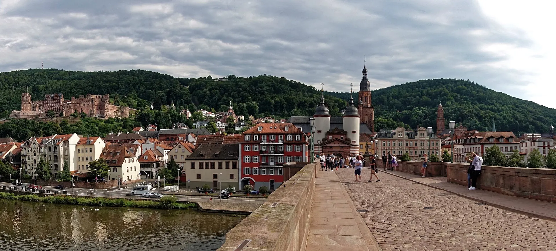 Heidelberg mit Alter Brücke, Altstadt und Schloss am Neckar