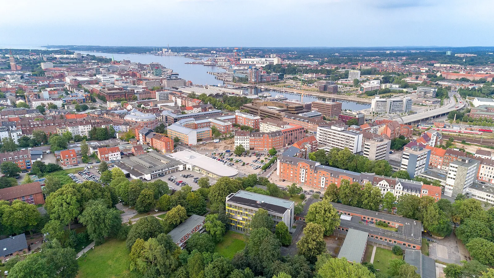 Luftaufnahme der Kieler Förde
