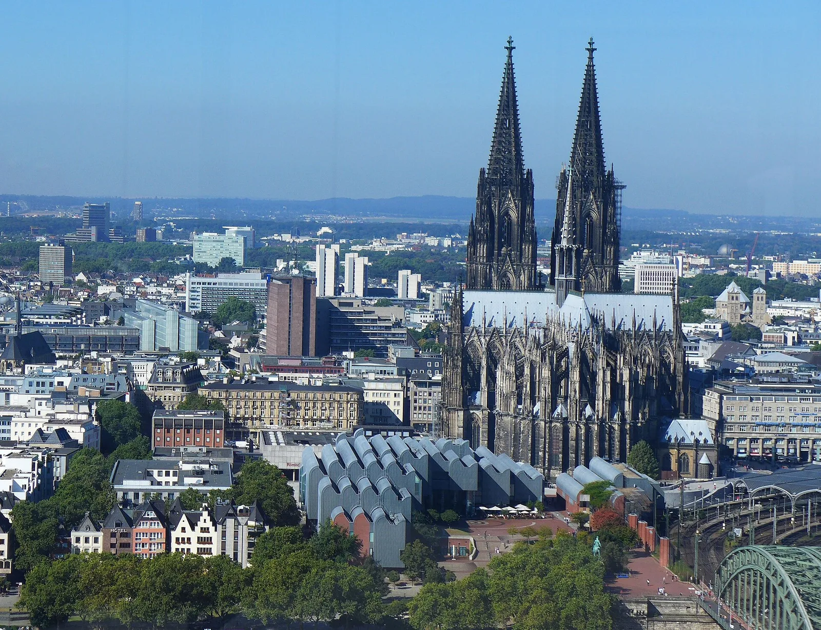 Kölner Dom und Altstadt, Blick von Deutz über den Rhein
